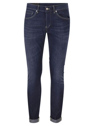 Dondup George skinny fit stretchdenimjeans met contrasterende stiksels
