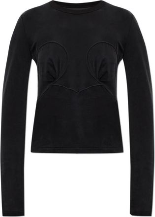 Maison Margiela Seam-Detail T-Shirt - Dames - Longsleeves - Zwart - L - Tops