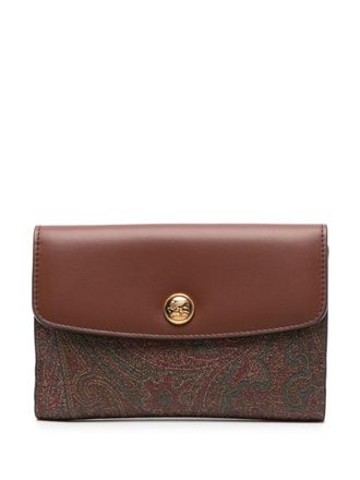 Etro paisley-print leather wallet - Brown