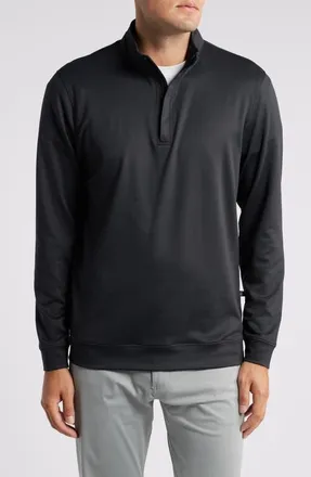 Swannies McKinnon Quarter Zip Golf Pullover in Black at Nordstrom, Size Xx-Large