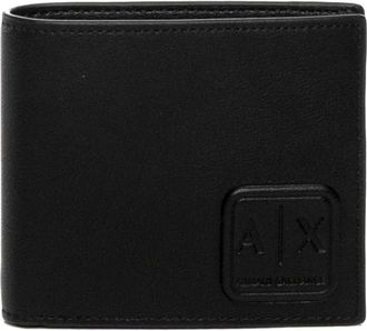 A|X Armani Exchange Accessoires, Heren, Zwart, ONE Size, Leer, Portemonnee met muntvak