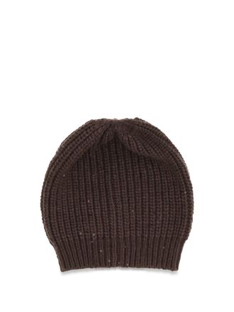 Brunello Cucinelli Womens Hat Chocolate Brown Silk