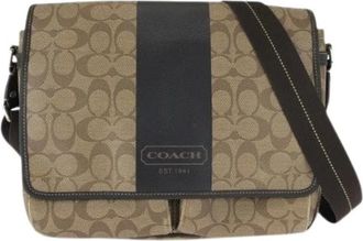 Coach Pre-owned Cross Body Bags, female, Brown, Size: ONE SIZE Pre-owned Plastic Shoulder Bag