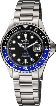 Gevril Group Wall Street Automatic Black Dial Mens Watch 4953A