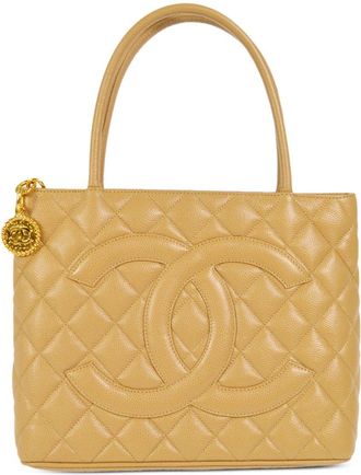 Chanel 2002 Medallion tote bag - women - Caviar Leather - One Size - Neutrals