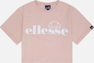 Ellesse Womens Silo Cropped T-Shirt - Light Pink - Size: 14