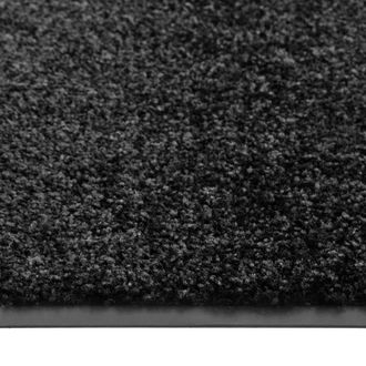 Berkfield Home Pliable Doormat Washable Black 120x180 cm