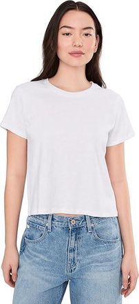Splendid Louisa Short Sleeve T-Shirts Womens Clothing White : LG (Womens 10-12), Cotton