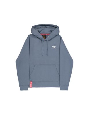 Alpha Industries Hoodie ALPHA INDUSTRIES Basic Hoodie SL, Herren, Gr. XL, blau (denim blau), Obermaterial: 80% Baumwolle, 20% Polyester, regular fit, Sweatshirts Hoodi
