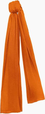 James Lakeland Womens Orange 2-ply Cashmere Scarf