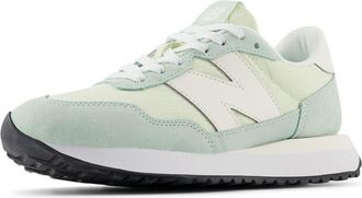 New Balance Womens 237 V1 Sneaker, White/Pink, 5.5