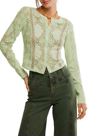 Free People Jae Button-Up Top in Fresh Green at Nordstrom, Size X-Small Regular