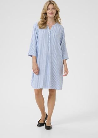 Cream Jurk Straight fit Blue Milkboy blue white