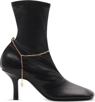 Burberry 75mm Slinky Legging boots - women - Elastane/Brass/Lambskin/Lambskin/Polyurethane/Sheepskin/Cotton/Polyester - 37 - Black