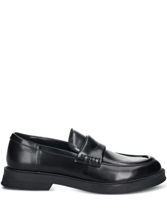 HUGO BOSS penny-strap leather loafers - Black