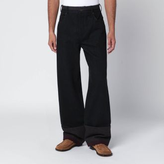 Loewe Black/burgundy cuffed jeans