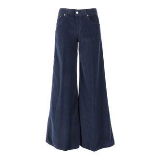 Dondup Pantalone Marlen - female - Dondup - Wide Trousers - Blue - W26 - Trousers