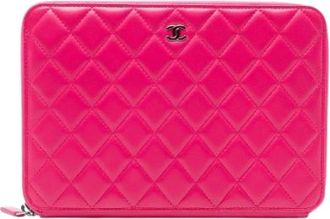 Chanel Pre-owned Wallets, female, Pink, Size: ONE SIZE Pre-owned Leather Clutch