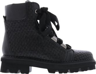 Paris Punk Lace Up Booty Fantasy - Dames - Veterlaarzen - Zwart - 36 EU - Schoenen