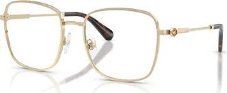 Swarovski 55mm Square optical glasses in Gold at Nordstrom
