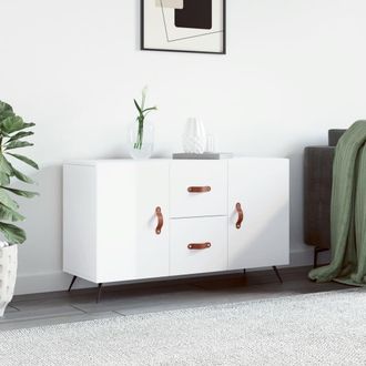 vidaXL Vidaxl - Aparador De Madera De Ingenier&iacute;a Blanco Brillante 100x36x60 Cm
