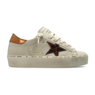 Golden Goose Hi Star Classic With List - female - Golden Goose - Sneakers - Beige - 2 UK - Shoes