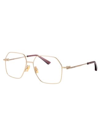 Bottega Veneta BV1332O Square Metal Eyeglasses - Gold