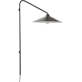 Beliani Wall Lamp Black Metal Bell Lampshade Living Room Bedroom Modern Industrial Style NENTON