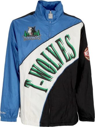 Mitchell & Ness NBA Gebogen Retro Windjack - Heren - Zomerjassen - Veelkleurig - M - Wol - Jassen