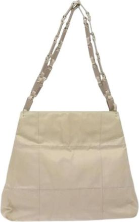 Prada Pre-owned Shoulder Bags, female, Beige, Size: ONE SIZE Pre-owned Nylon Vintage Shoulder Bag