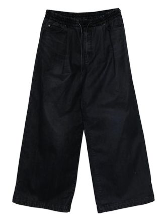 Juun.J drawstring pleated trousers - Black