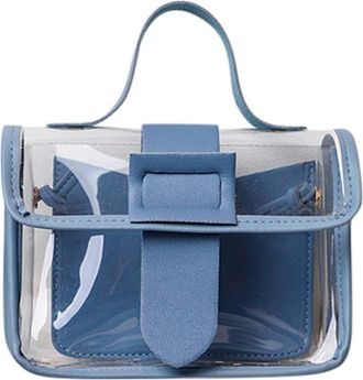 Generic Womens Cross-Body Bags Cross Body Bag Women for Work, Office Transparent with Fashion Chain Strap, Crossbody Purse with Handle, Cute Messenger Clear T