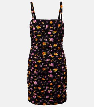 Dolce & Gabbana Floral silk-blend charmeuse minidress