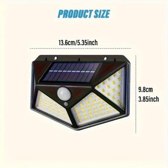 OEM Luci Solari A Led Ultra Luminose Per Esterni Con Sensore Di Movimento - Illuminazione Su 4 Lati Per Garage, Vialetto, Giardino E Balcone