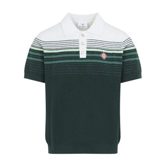 Casablanca Polo Shirts, male, Multicolor, Size: XL Boucle Stripe Polo