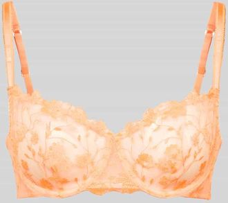 Guess Balconette-BH mit Spitzenbesatz Modell MAYA in Neon Orange, Gr&ouml;&szlig;e 75B