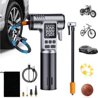 OEM Compresor De Aire Port&aacute;til, Potente Inflador De Neum&aacute;ticos Para Coche, 150 Psi, Con Martillo De Seguridad Y Pantalla Lcd Digital, Para Coches, Motos Y