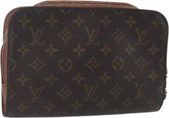 Louis Vuitton Pre-owned Clutches, female, Brown, Size: ONE SIZE Pre-owned Canvas Clutch