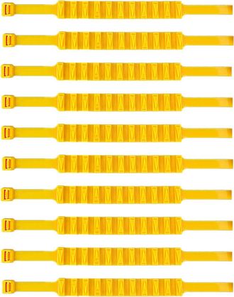 OEM Juego De 10 Bridas Antideslizantes Y Cadenas Para Nieve Para Coches, Para Salir De La Nieve Y El Barro - Amarillo