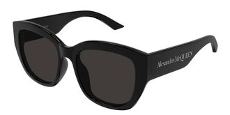 Alexander McQueen AM0451SA Asian Fit 001 Womens Sunglasses Black Size 55