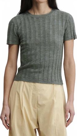 Rachel Comey Keere Crewneck Top In Chambray