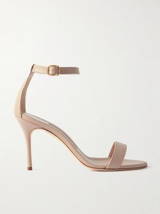 Manolo Blahnik Sandali In Pelle Chaos 90 - Neutri