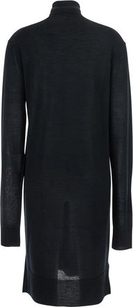 Toteme Womens Black Turtleneck Dress With Side Slits Wool