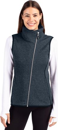 Cutter & Buck Mainsail Sweater-Knit Womens Full Zip Vest