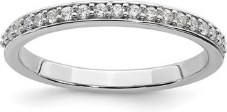 Diamond2Deal 14k White Gold Lab Grown Diamond Wedding Band Ring 0.19Ct Clarity- VS Color- G-H