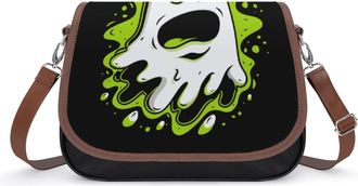 Generic Funny Ghost Womens Crossbody Bag Fashion Shoulder Handbags Message Tote Bag with Adjustable Strap