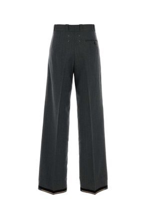 Maison Margiela Womens Pants Anthracite Exterior: Wool Polyester Pantaloni