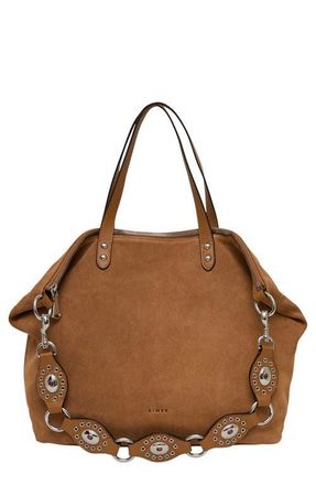 Aim&eacute;e Roma Tote in Latte Suede at Nordstrom