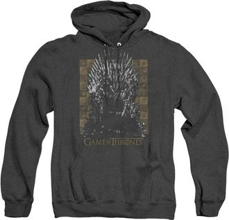 Gildan Game Of Thrones Iron Throne Adult Heather Hoodie / Hooded Sweatshirt