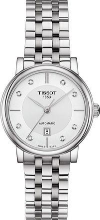 Tissot Carson Diamond Bracelet Strap Watch, 30mm in Silver at Nordstrom Rack